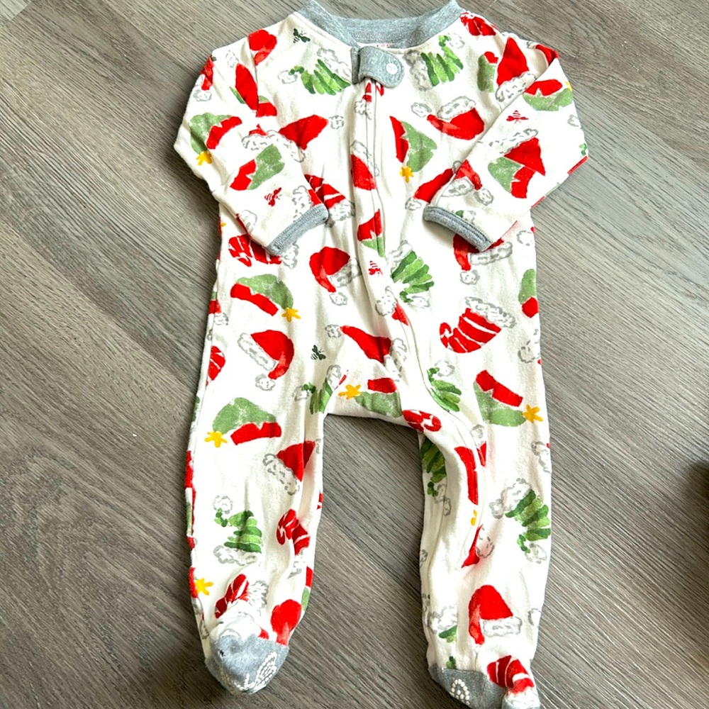 Burt’s bees Christmas onesie.